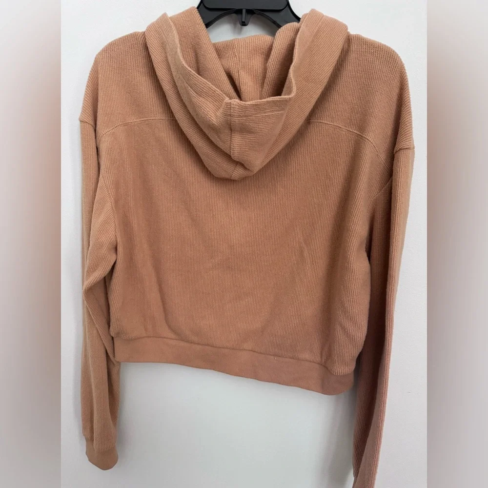 Skims Crop zip up Tan Hoodie X-Large - Picture 2 of 3